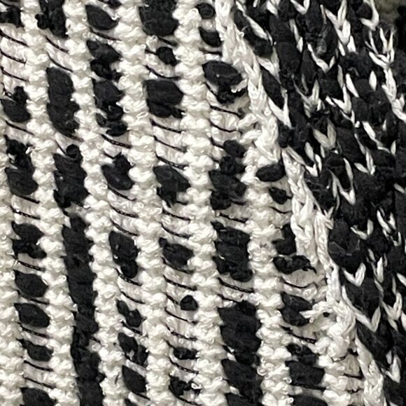 ZARA (NWT) Oversize Double Breast Long Sleeve Cardigan Sweater Jacket, BLK/WHT-M - Picture 7 of 13